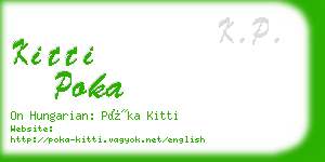 kitti poka business card